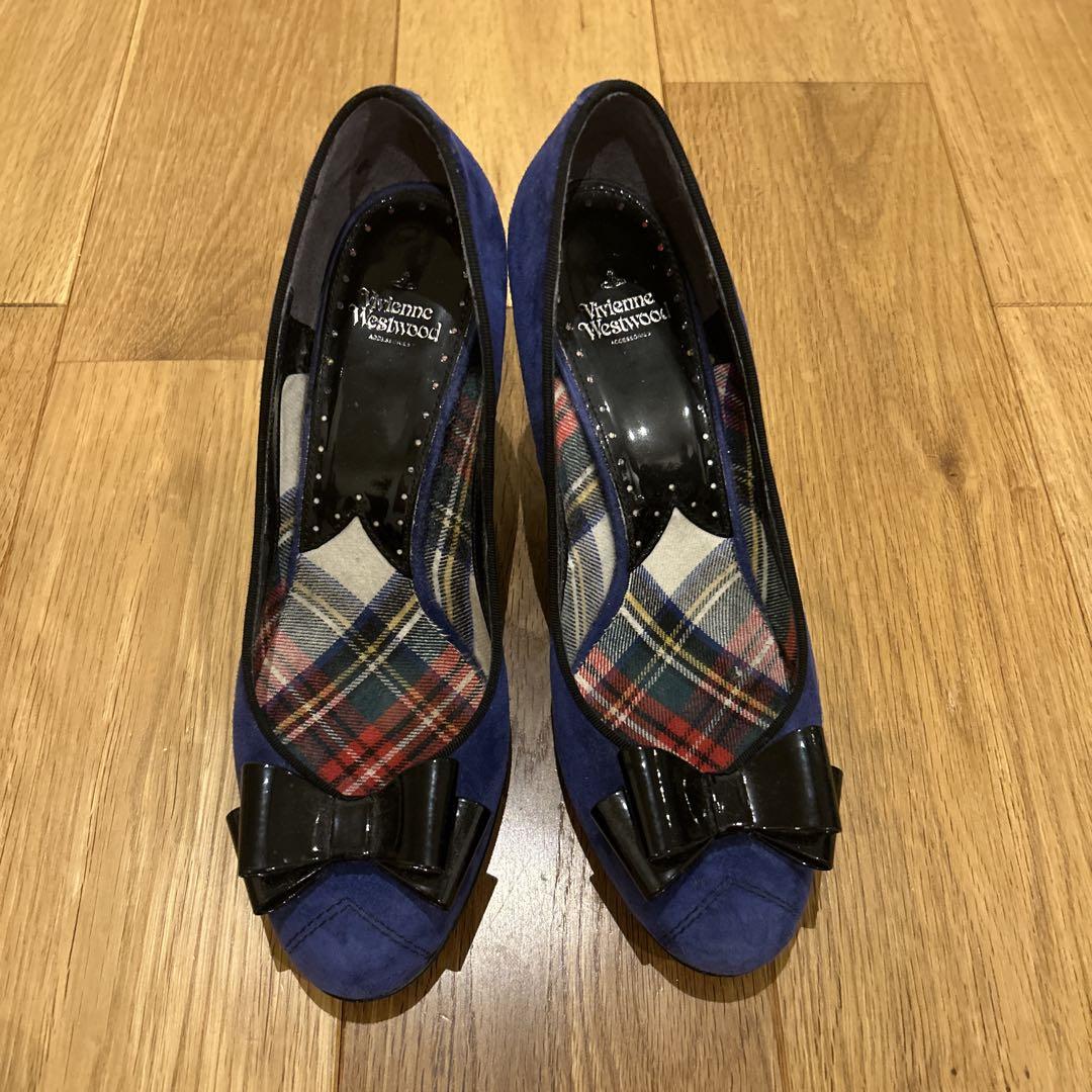 Vivienne Westwood 青 リボン パンプス Vivienne Westwood 青 リボン パンプス
