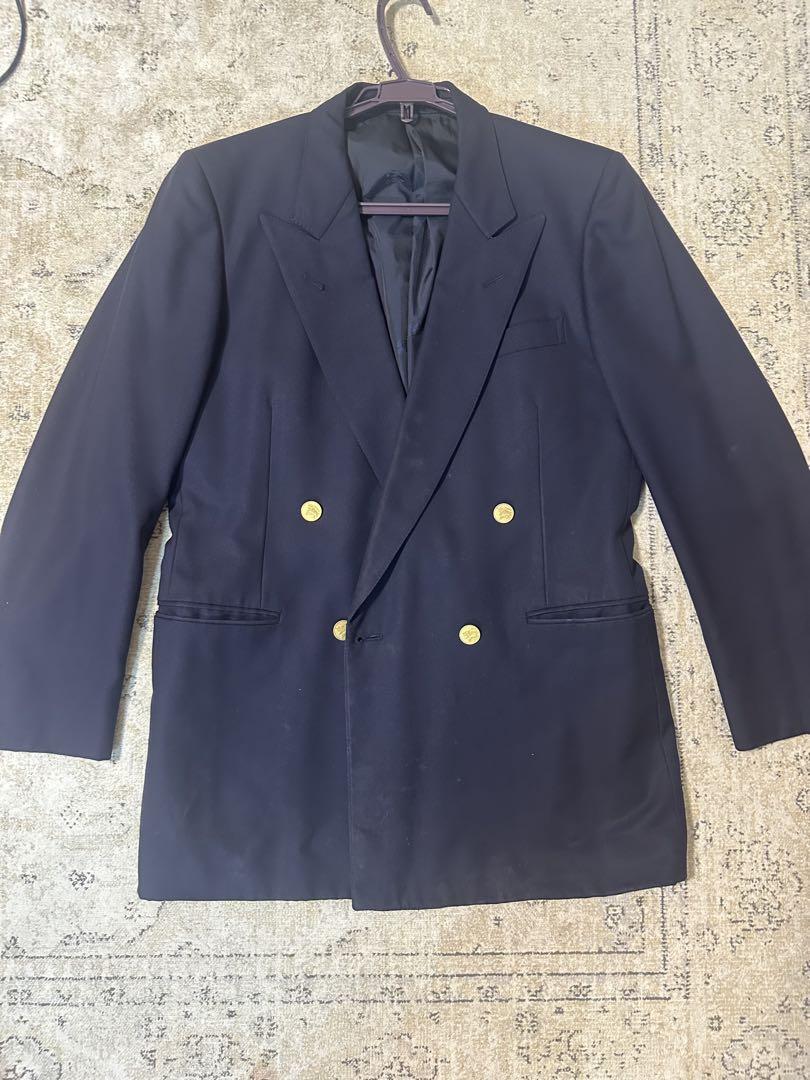 Burberry バーバリー テーラード ダブルジャケット | ブラック