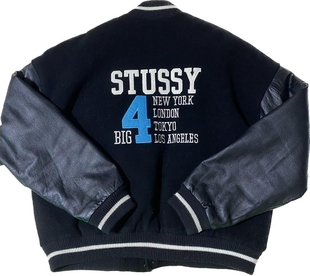 激レア STUSSY スタジャン BIG4 USA製 ステューシー 90s 最終値下)90's OLD STUSSY スタジャン BIG 4 ジャケット・アウター