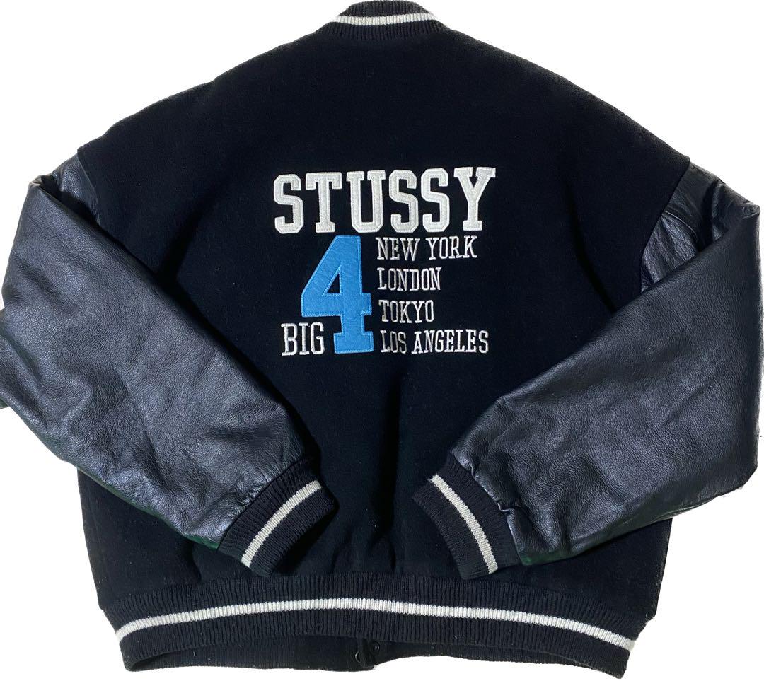 最終値下)90s OLD STUSSY スタジャン BIG 4 ステューシー 新品販売品