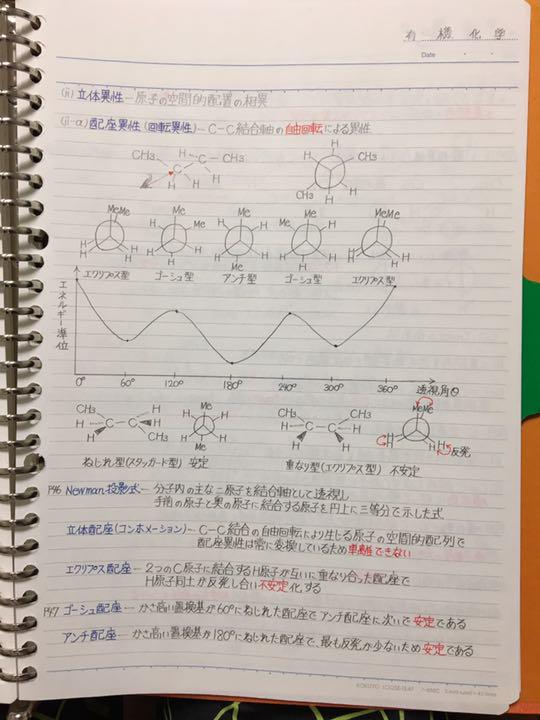 薬学部 理学部 工学部 学科定期試験対策シリーズ 有機化学a まとめノート メルカリ