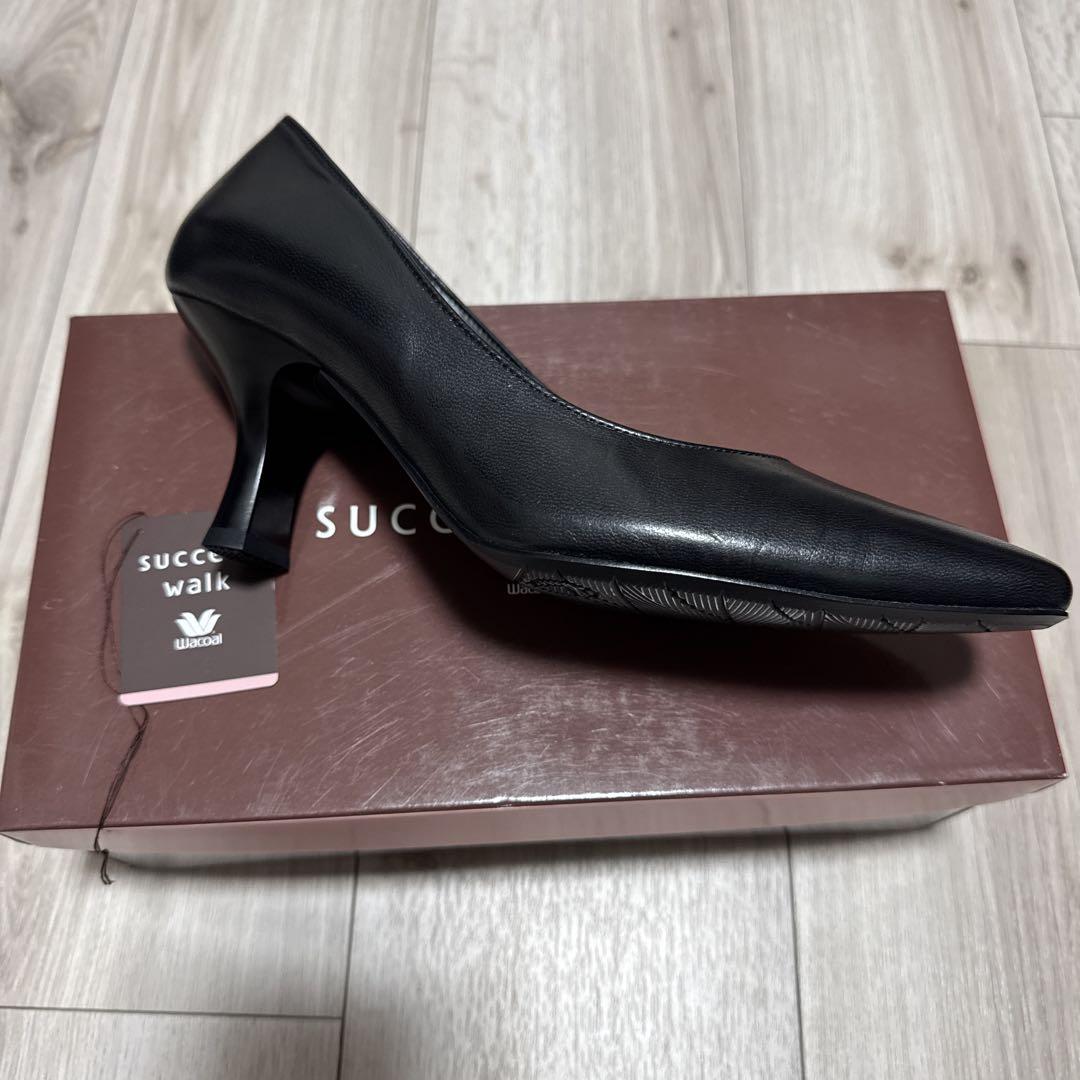 ♡新品♡ワコールsuccess walk♡ブラックパンプス24cm♡WFN070