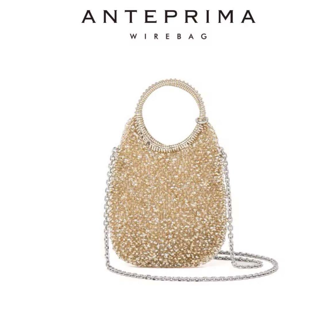 【極美品】 ANTERIMA ゴールド パーティーバッグ