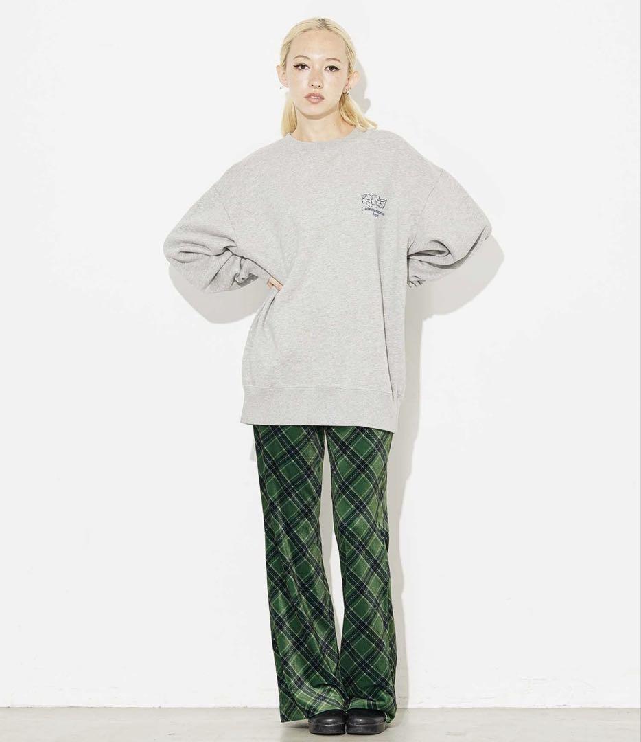 あいみょん着用 X-girl TARTAN PLAID FLEA PANTS