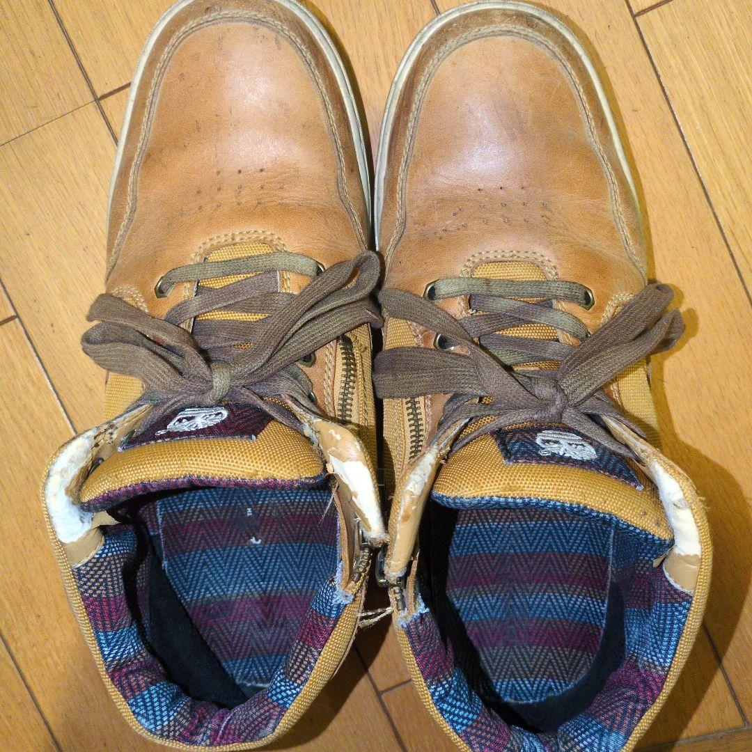 Timberlandブラウン　ハイカットシューズ　チャッカブーツ