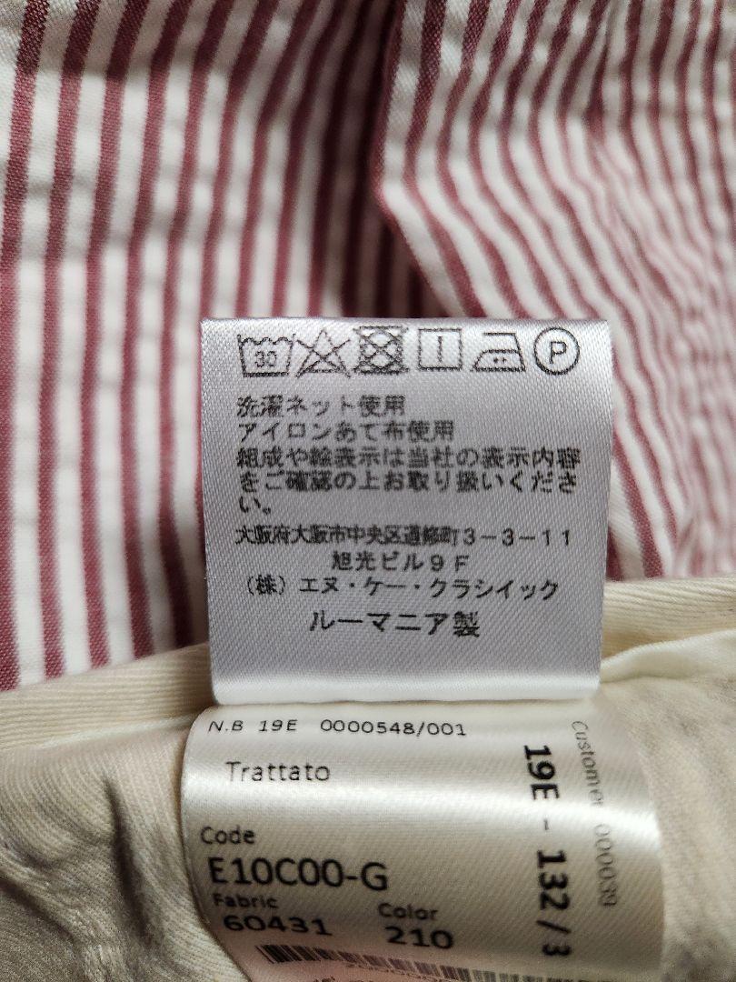 【美品】GTA　HERRICK　ストライプ柄　シアサッカー　白×赤　46　春夏