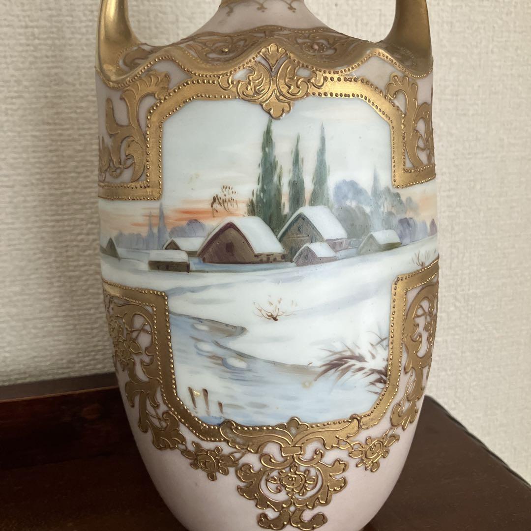 オールドノリタケ　冬景色ベイス