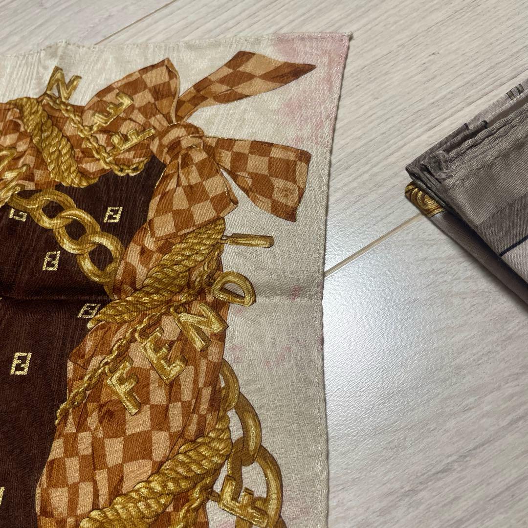 ブランドハンカチ まとめ売り 14枚 FENDI Burberry セリーヌ