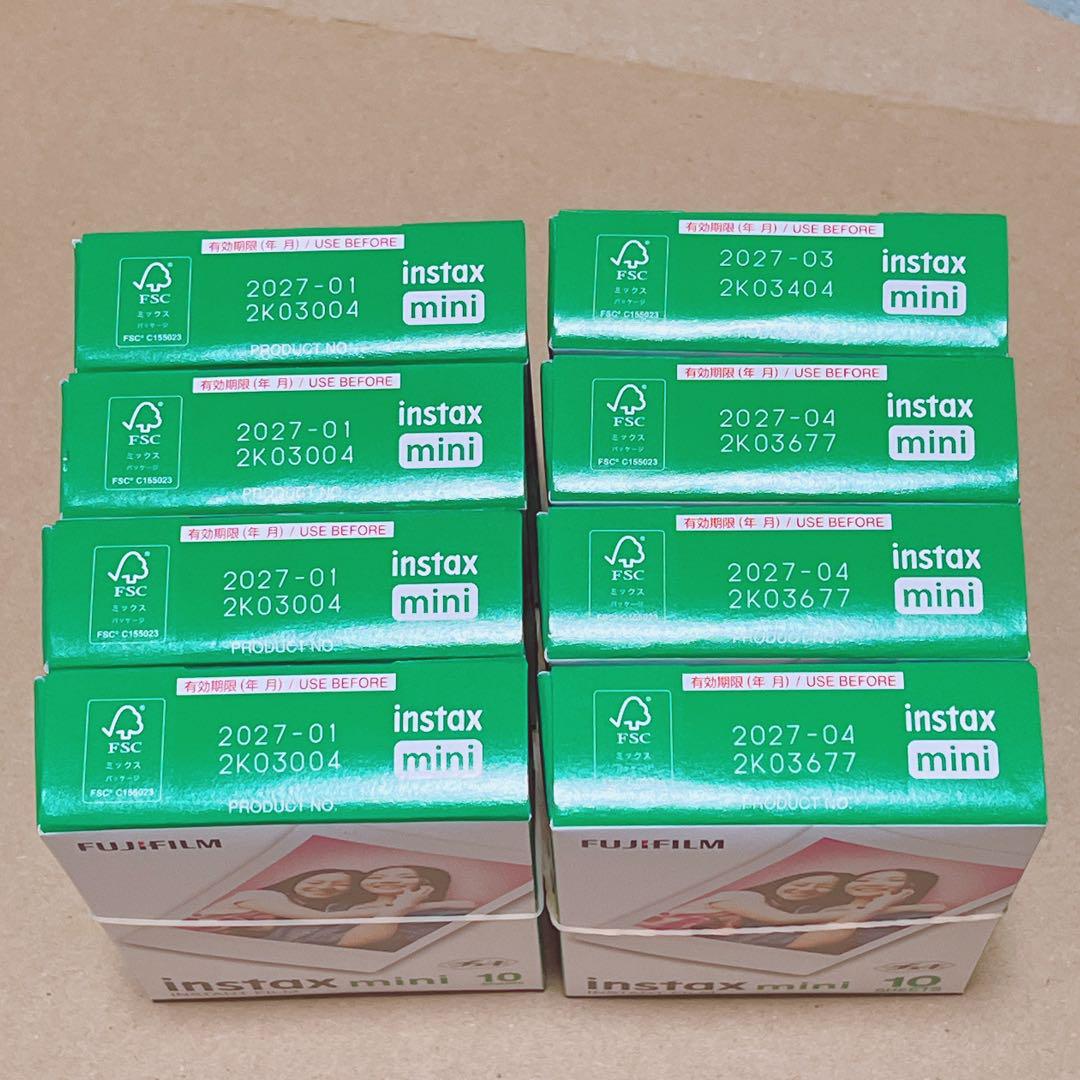 instax mini チェキフィルム 10枚入り×8箱　計80枚