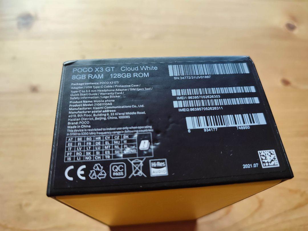 1点のみ POCO X3 GT 128GB ホワイト Csz9Y-m70706264499 美品 高評価通販