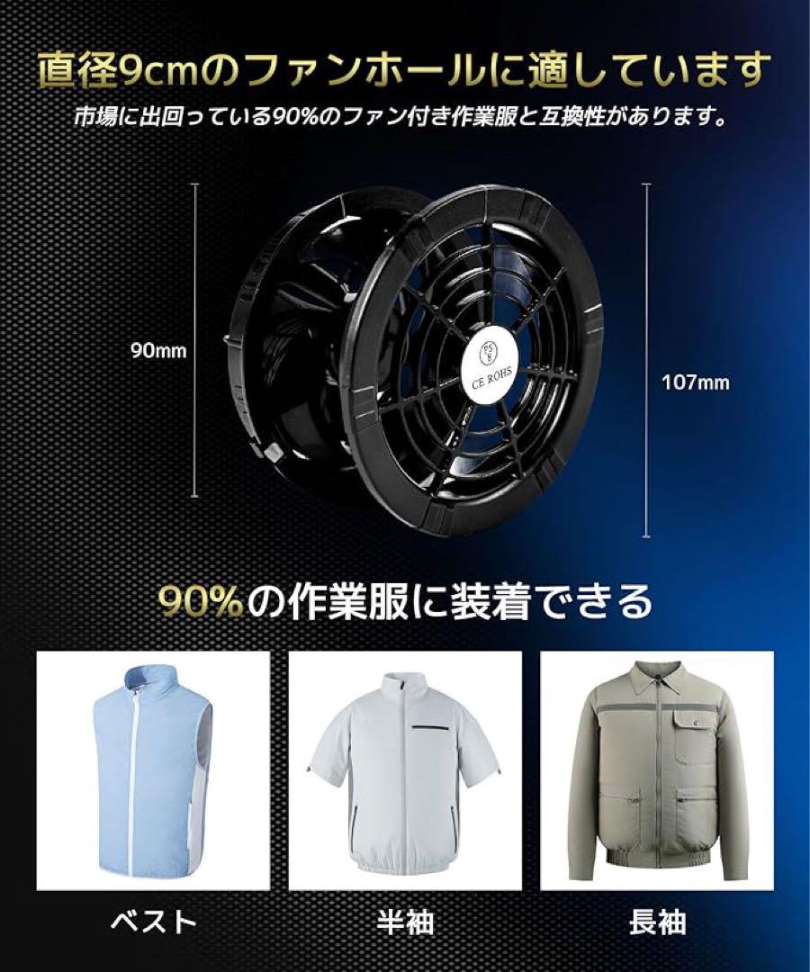 業界トップクラス❗️ファンバッテリーセット　40V 30000mAh 空調服