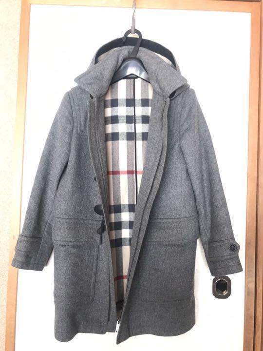 47%割引グレイ系,160cm高質 BURBERRY ダッフルコート グレー キッズ ...