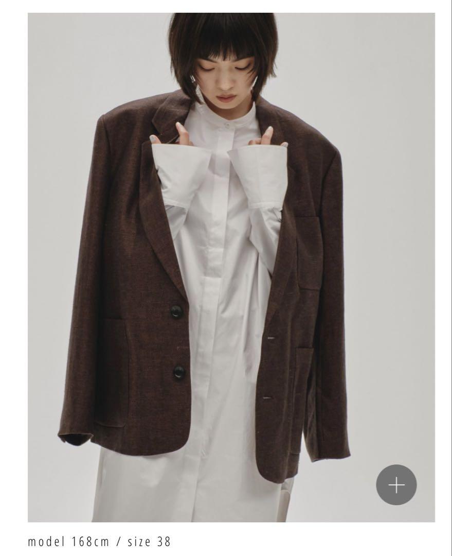 todayful Boyfriend Linen Jacket チョコ　36