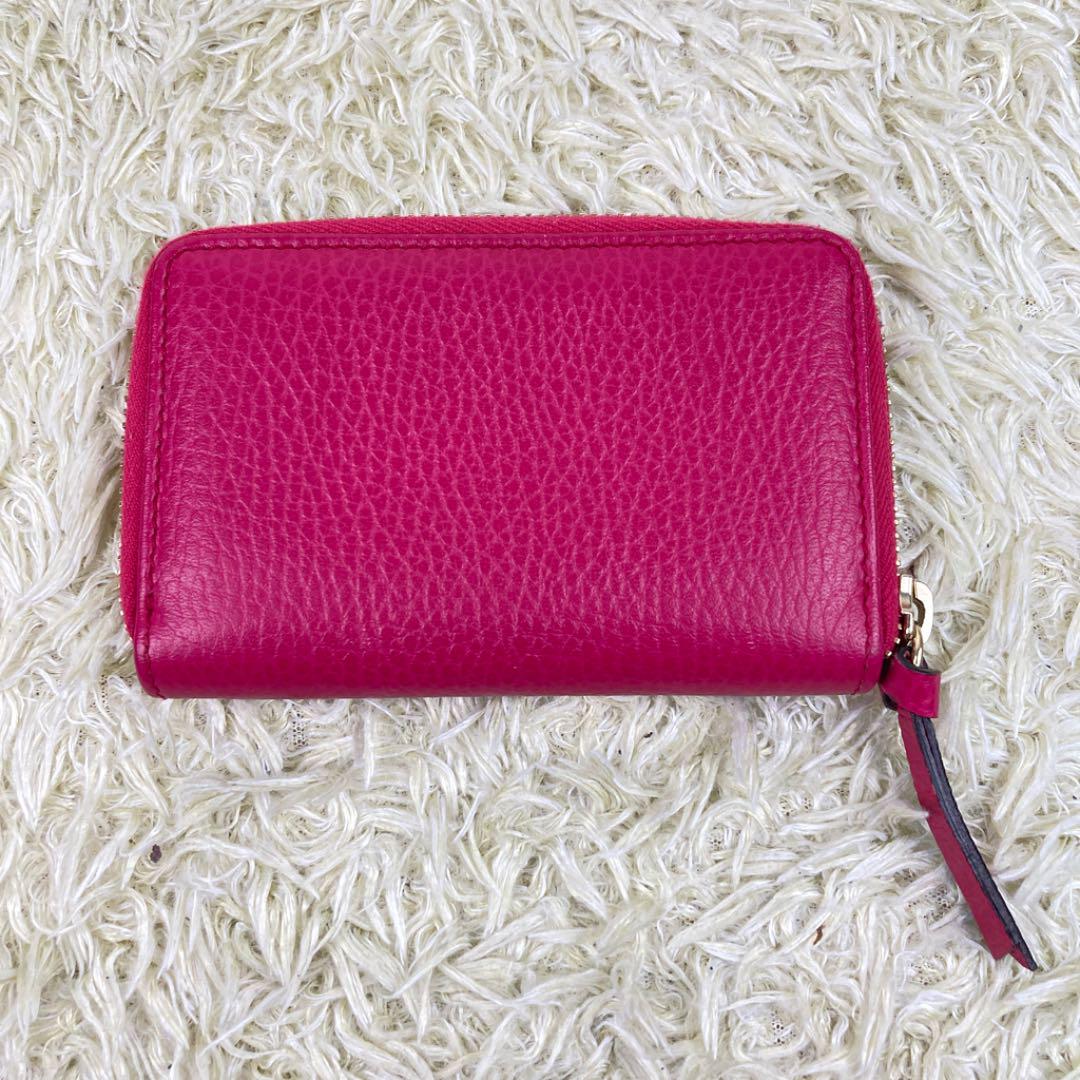 2022人気 ジェル様♡ ラウンドファスナー ピンク レザー C1Jna-m70722184382 GUCCI コインケース 財布 通販高品質