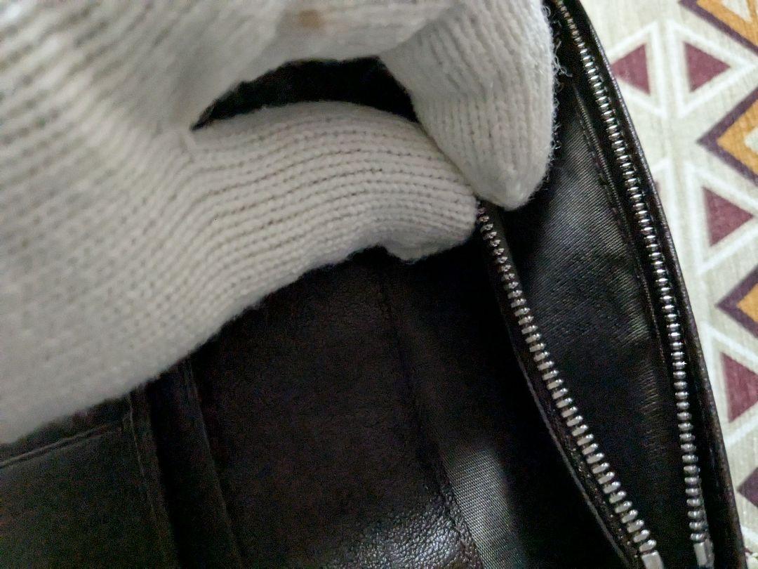 BALLY【未使用】二つ折り 長財布 本革 型押し レザー ダークブラウン