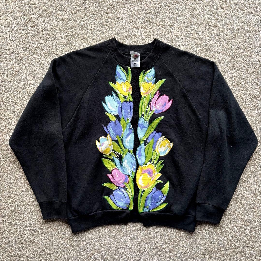 【90s】 FRUIT OF THE ROOM ハンドペイント スウェット