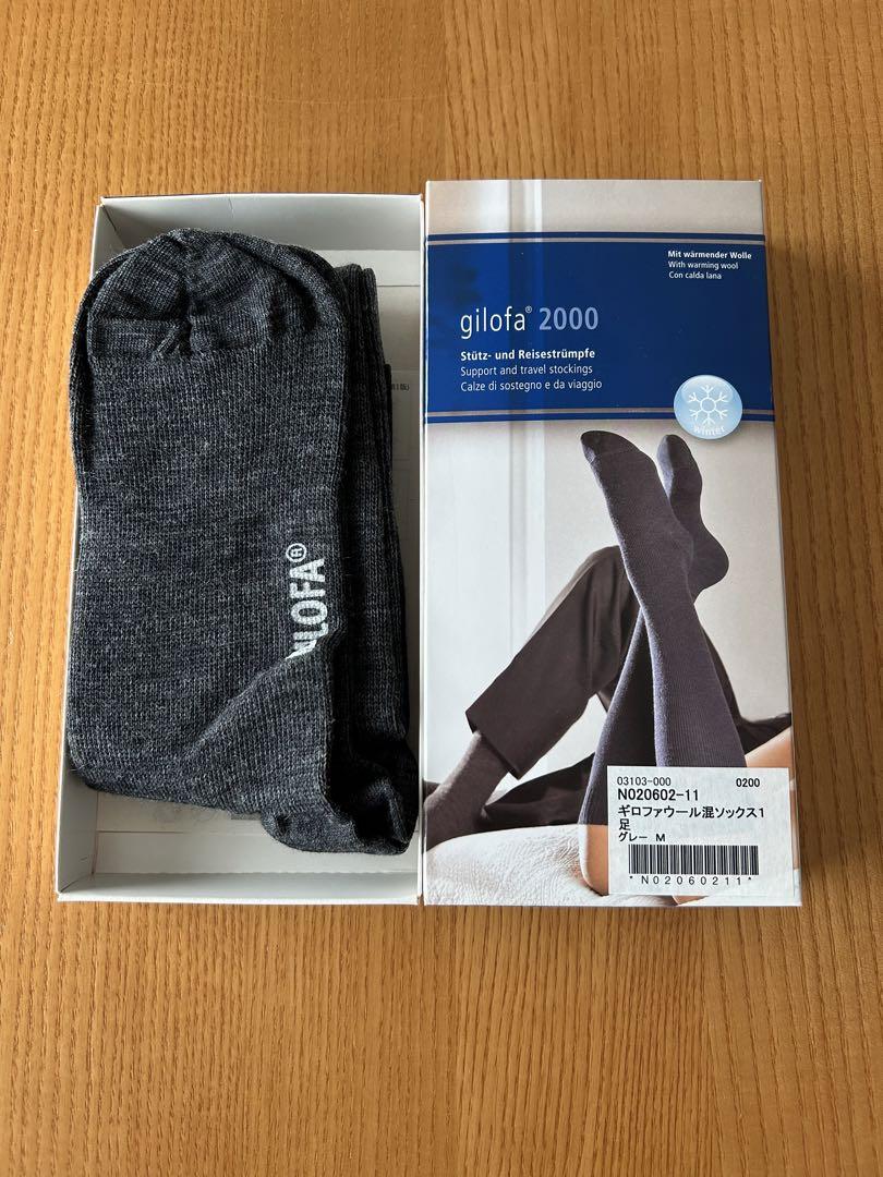 未使用品 ギロファ ウール混ソックス グレーM新着