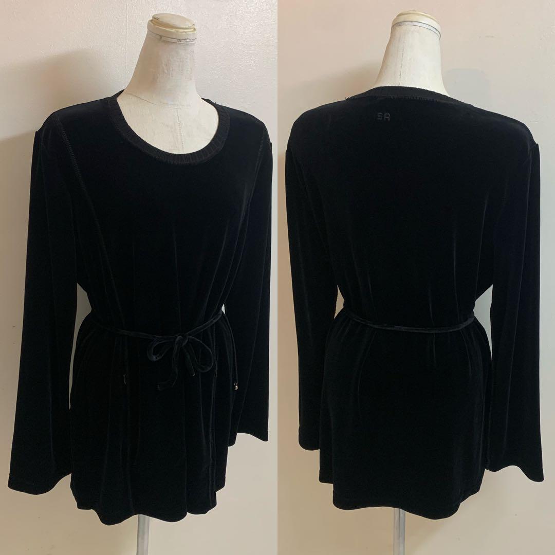 SONIA RYKIEL VINTAGE フランス製 ベロアチュニック ブラック