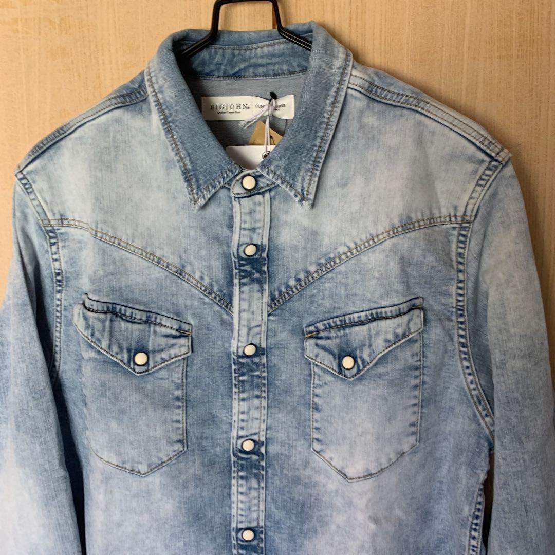 ビッグジョン　isko ストレッチデニムウエスタンシャツ
