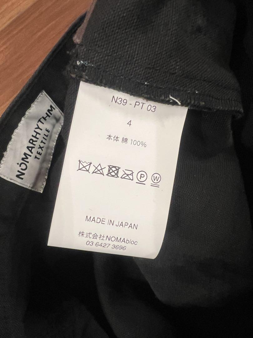 ［新品］NOMA Sign Print Work Pants Black