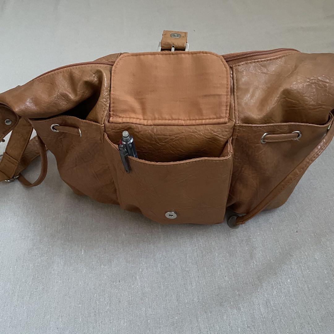 00's vintage ショルダーバッグ レザー 金具 ギミック y2k