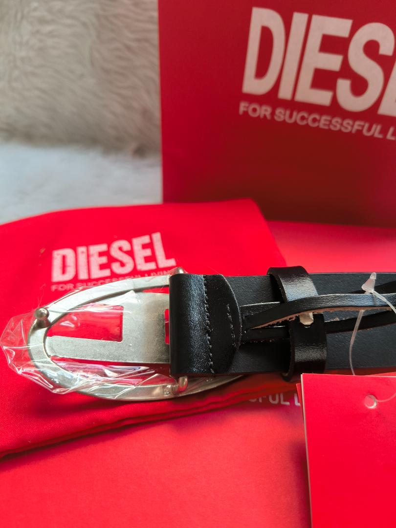 DIESEL ディーゼル ブラック レザーベルト サイズ 85