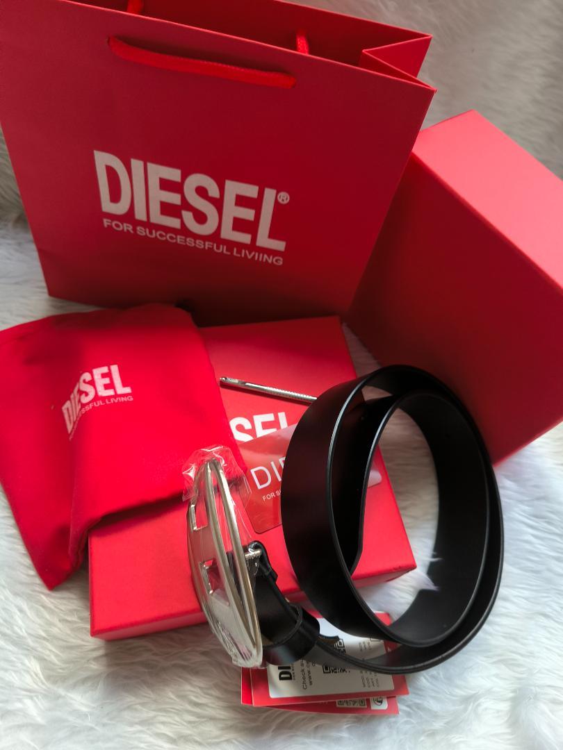 DIESEL ディーゼル ブラック レザーベルト サイズ 85