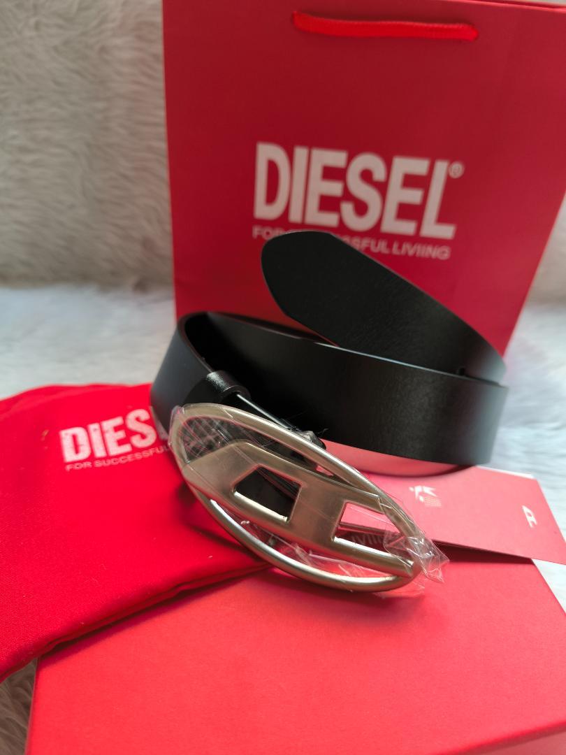 DIESEL ディーゼル ブラック レザーベルト サイズ 85