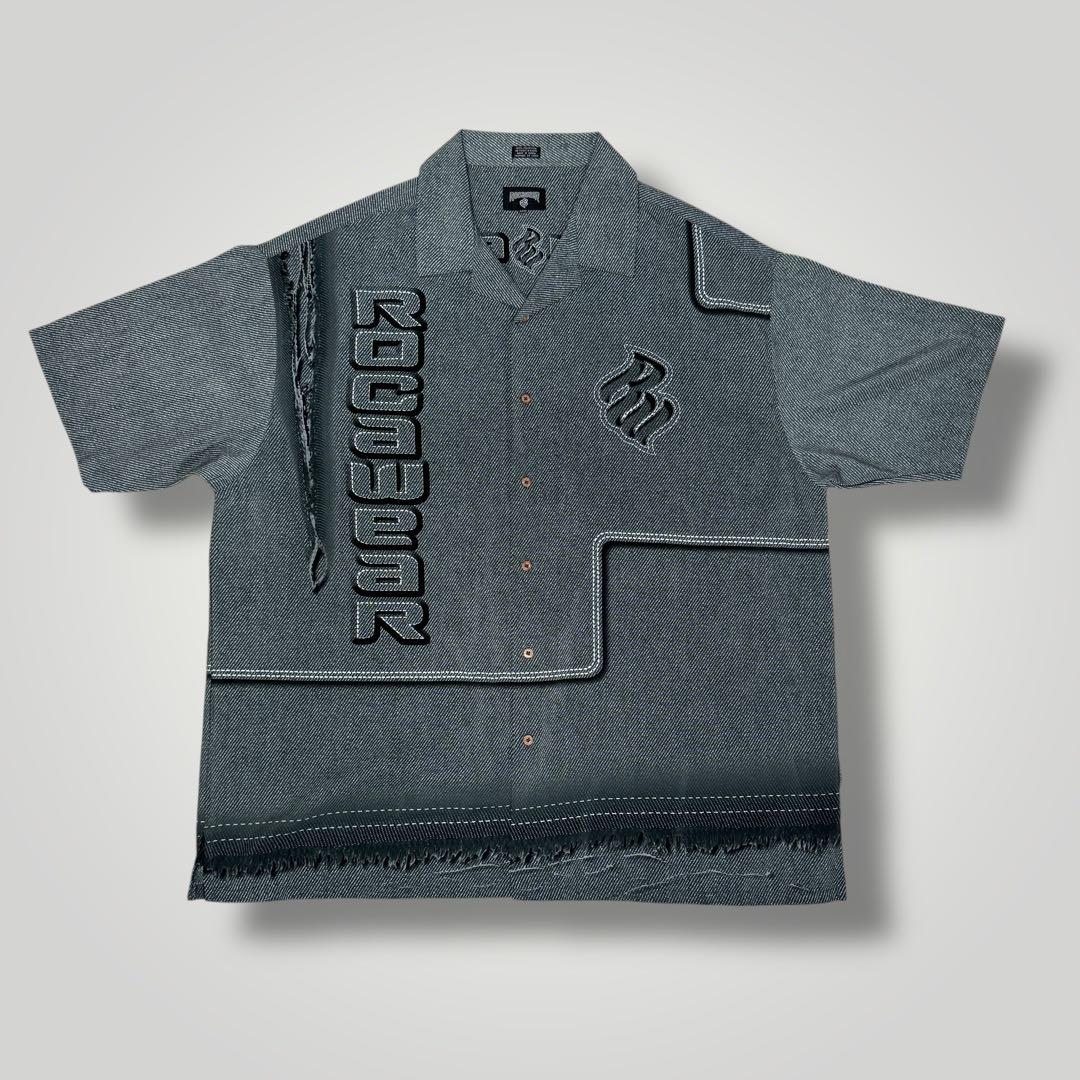 ROCAWEAR 90’s VINTAGE デカロゴ B系 半袖シャツ グレー