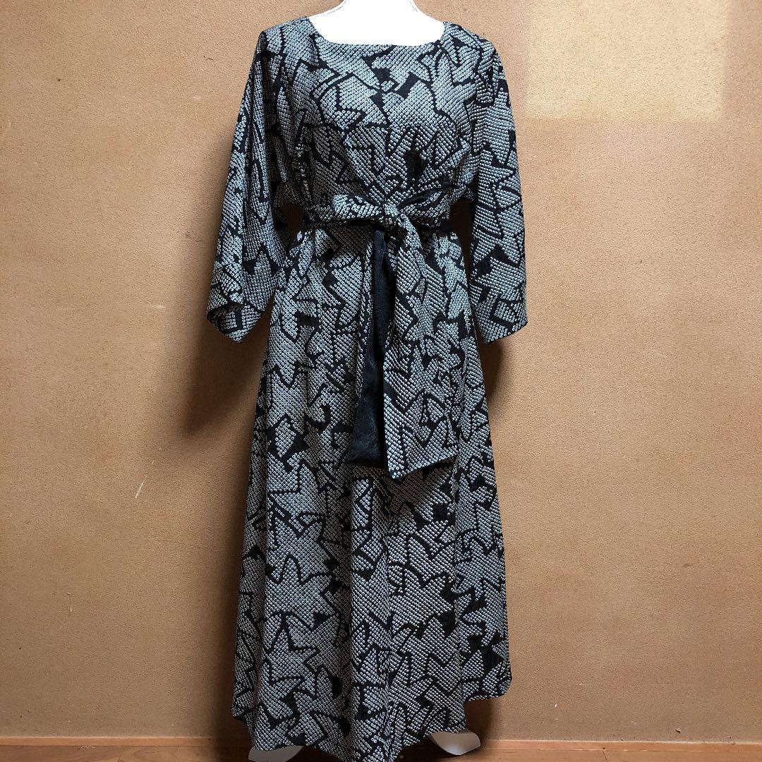 着物リメイク Aラインロングワンピース 0227-2 0BUzl-m70739876212 正絹 総絞り 最新品人気