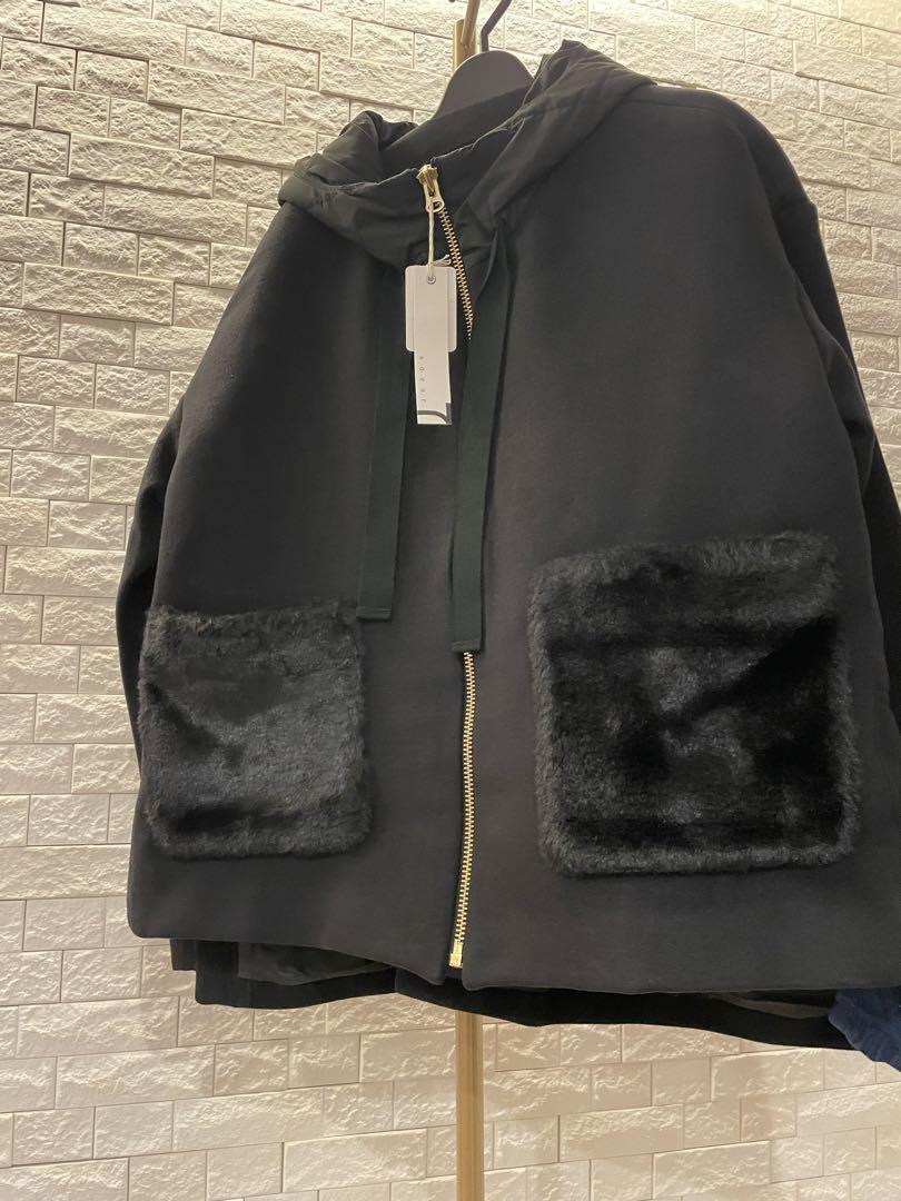 【定価¥33,000円】soeupr7 黒ハーフコート　ヤマダヤ 定価¥33,000円】soeupr7 黒ハーフコート ヤマダヤ（その他コート
