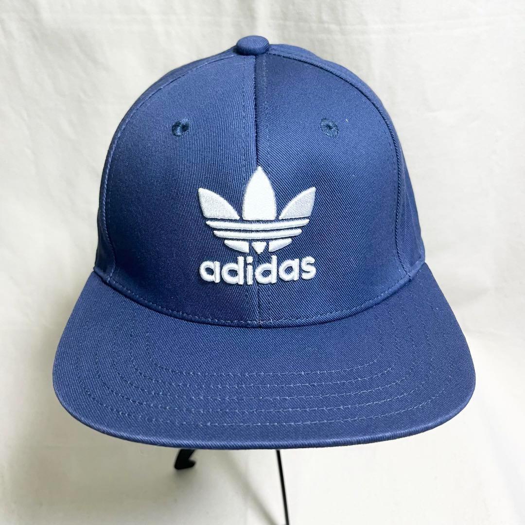 adidas アディダス キャップ ビッグロゴ刺繍 フリーサイズ
