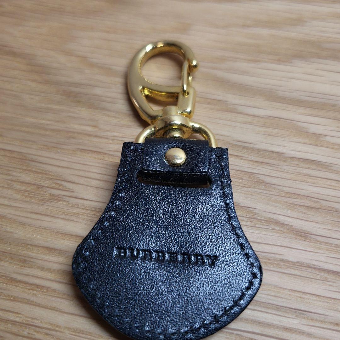 Burberry バーバリー ホースロゴレザーキーリング キーホルダー ブラック