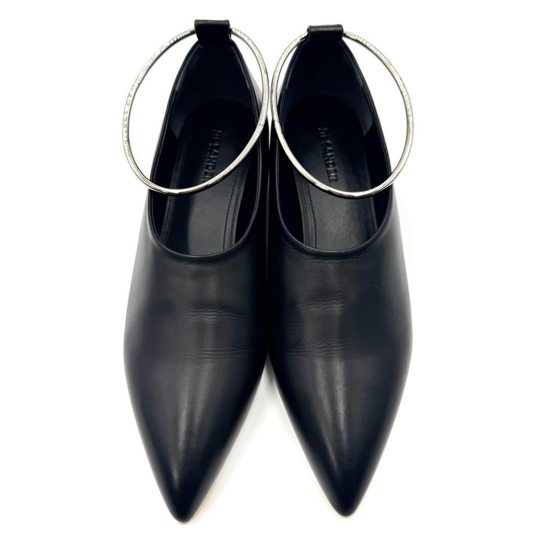 JIL SANDER ジルサンダー レザー アンクルストラップ パンプス