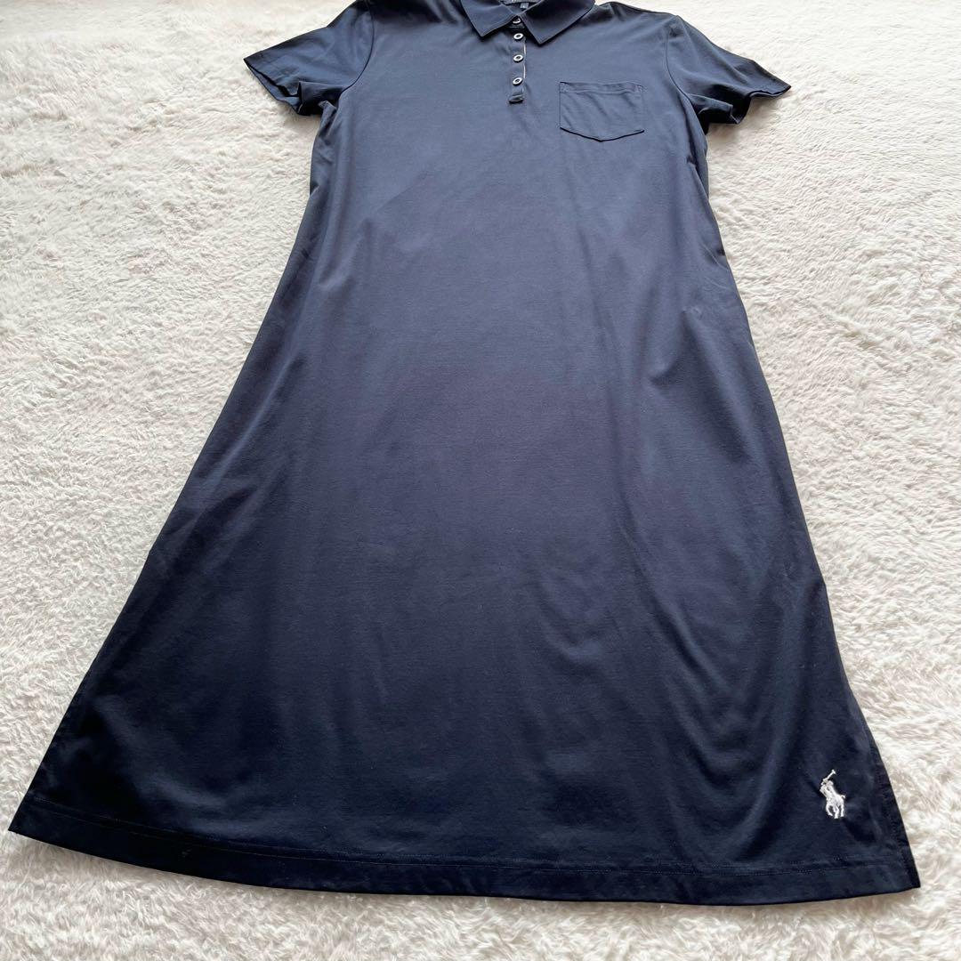 美品】ポロラルフローレン ロングポロシャツワンピース ポニー