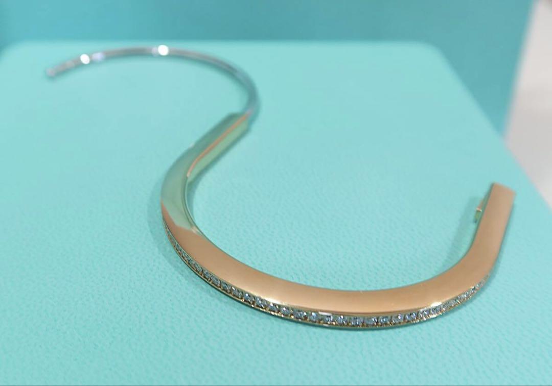 (最安値)【定価190万】Tiffany ナロー バングル ゴールド　ダイヤ