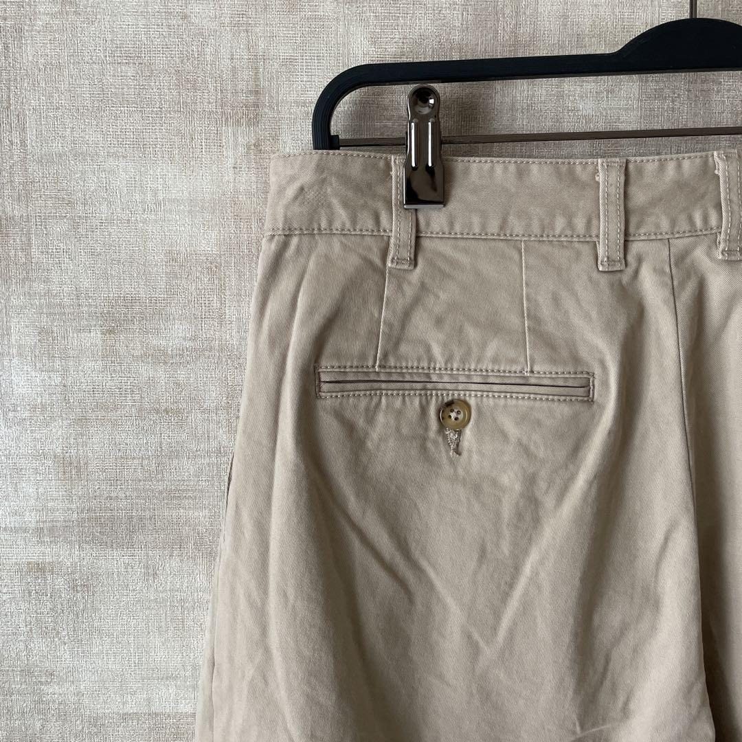 日本製【BEAMS+】2PLEATS TWILL チノパン　SIZEM