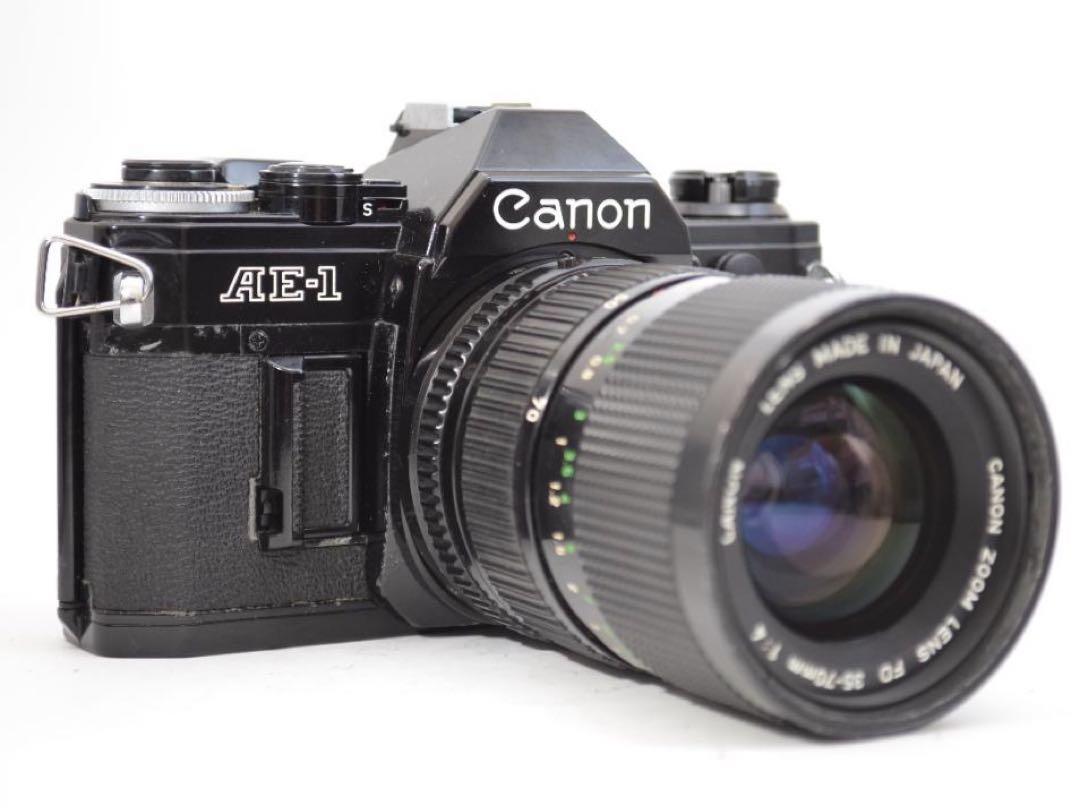 フィルムカメラ Canon AE-1 Black New FD 35-70mm f/4 Lens