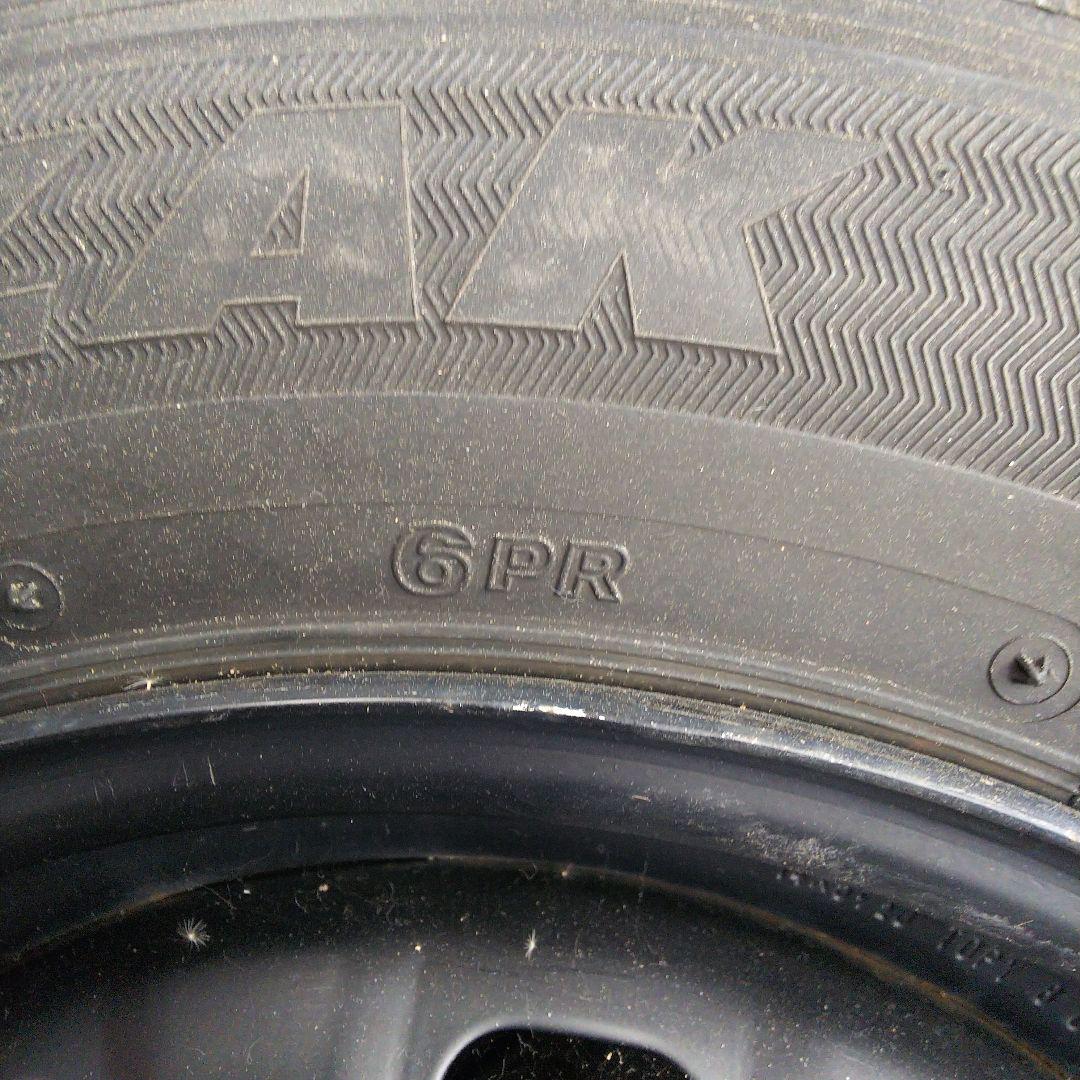 スタッドレ4本 165R14 LT 6PR ホイル付き　P.C.D 100 ４H