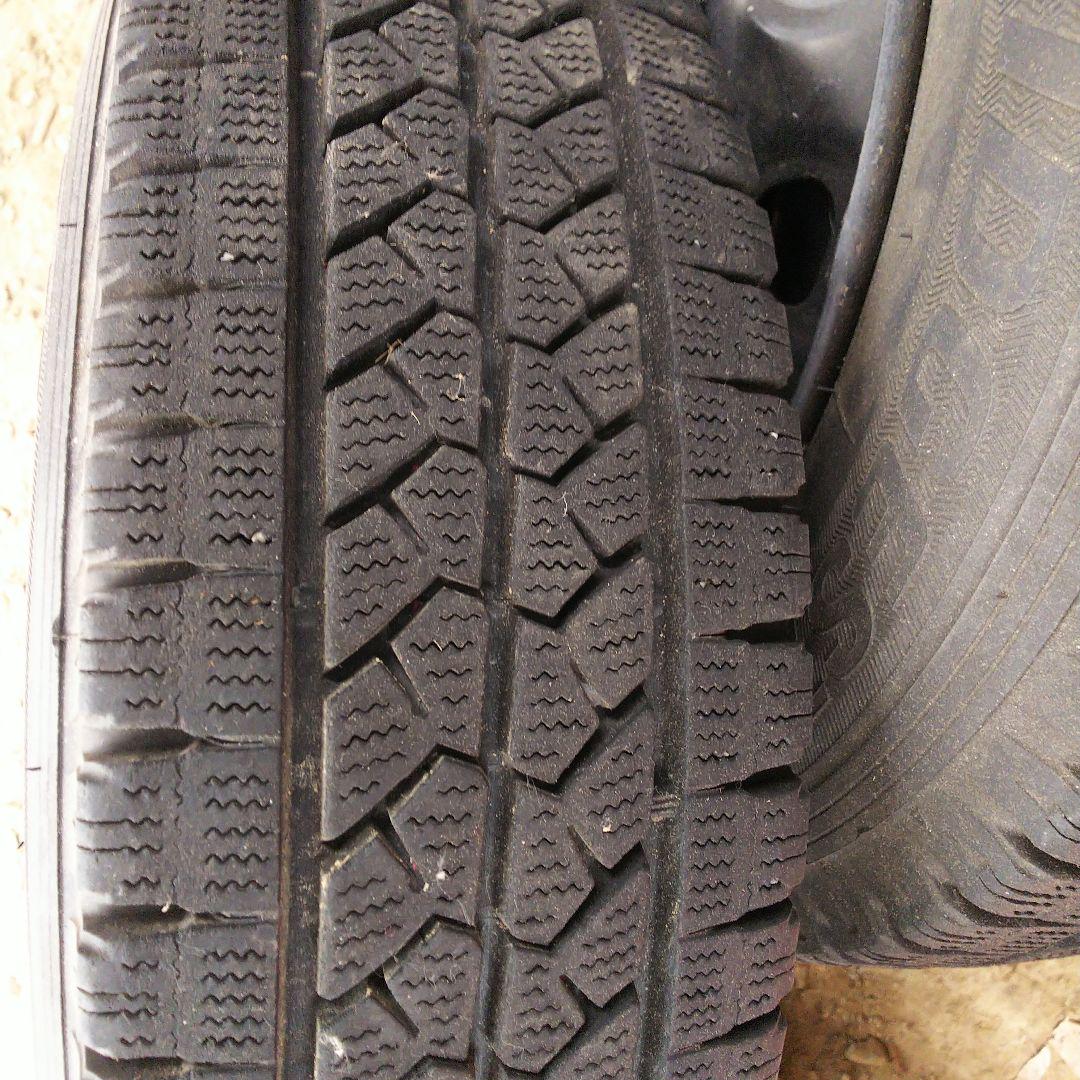 スタッドレ4本 165R14 LT 6PR ホイル付き　P.C.D 100 ４H