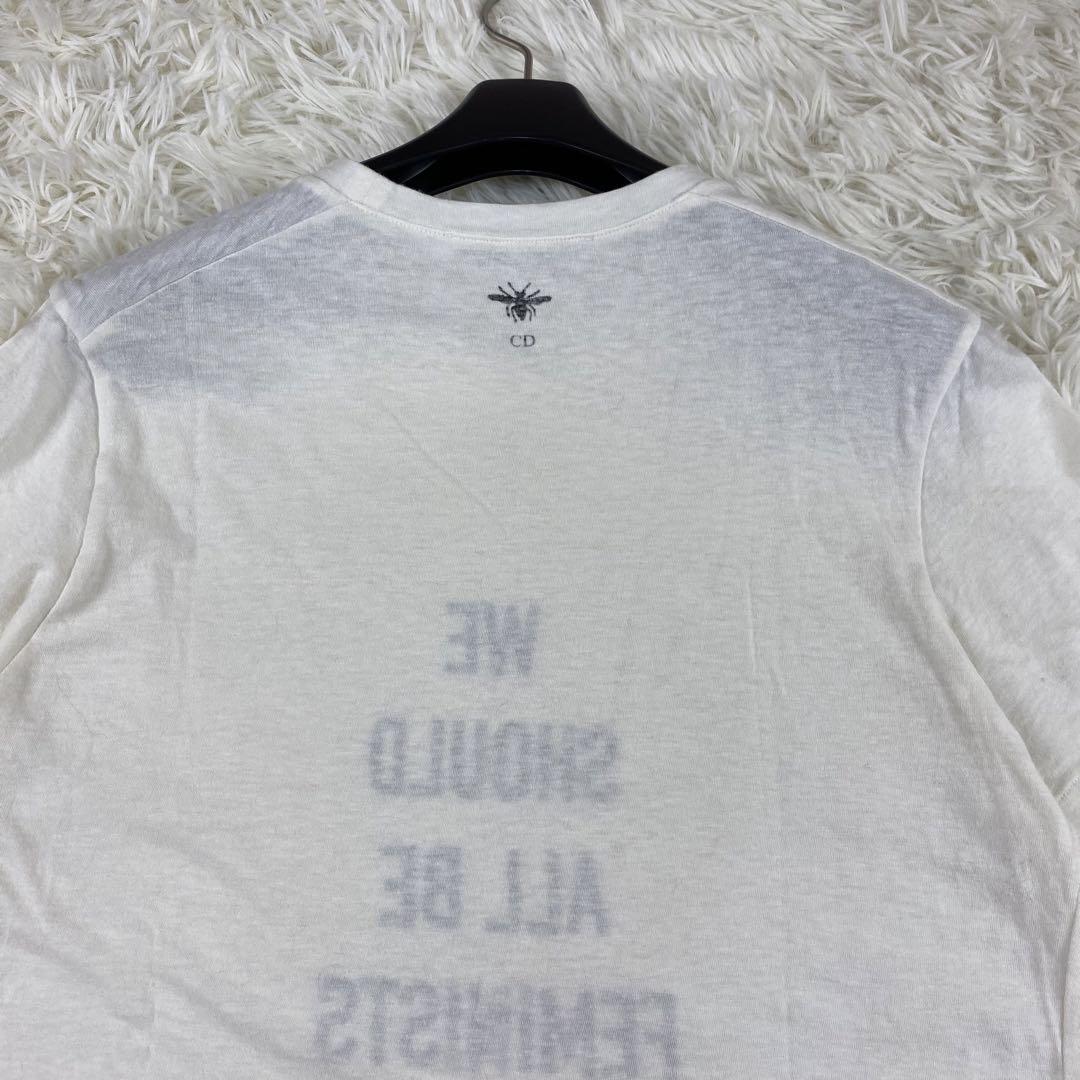 現行　リネン混◎DIOR ディオール　Tシャツ　カットソー　半袖　麻　白