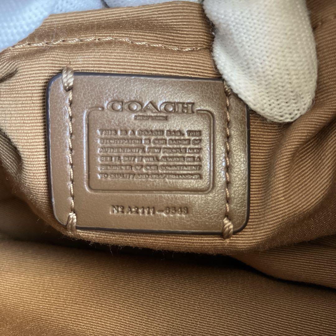 ✨美品✨COACH ボディバッグ ウエストポーチ 6548 レザー 金属ロゴ