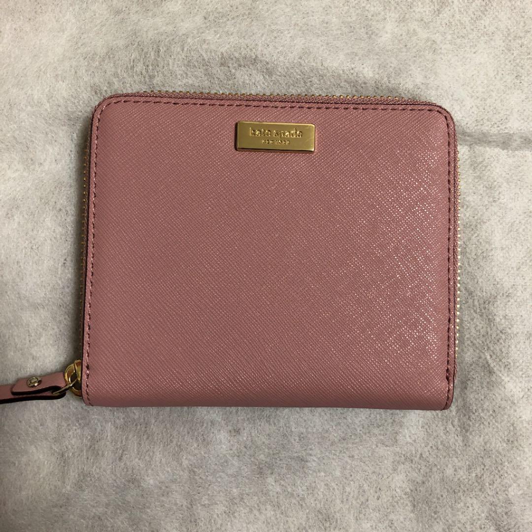大人気 新品 ケイトスペード 二つ折り財布 ダークピンク gaYul-m70761756596 kate spade 送料無料新作