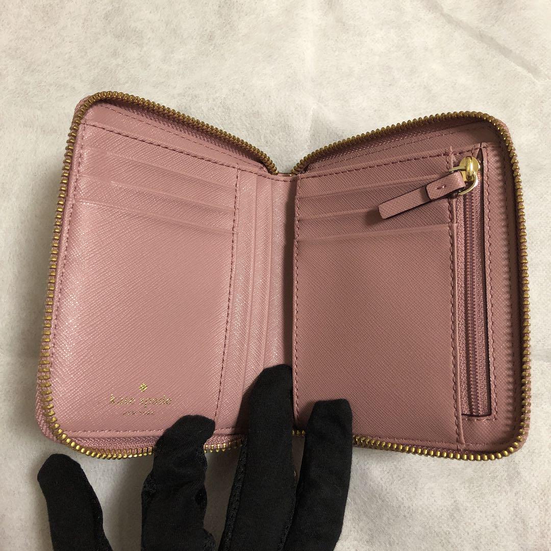 大人気 新品 ケイトスペード 二つ折り財布 ダークピンク gaYul-m70761756596 kate spade 送料無料新作