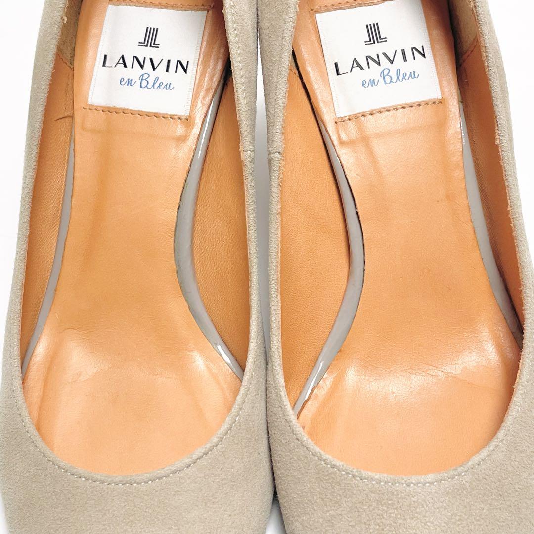 美品 LANVIN ランバン ポインテッドトゥ デザイン ヒール パンプス 靴