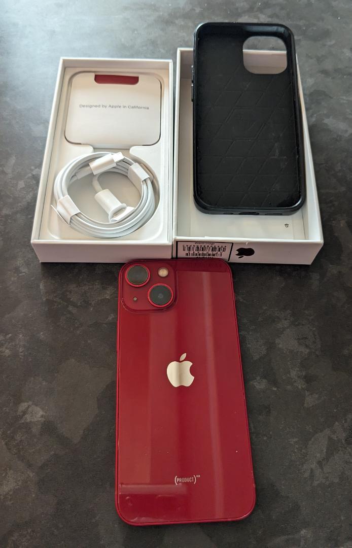 iPhone 13 mini 128GB レッドsimフリー TPUケース付