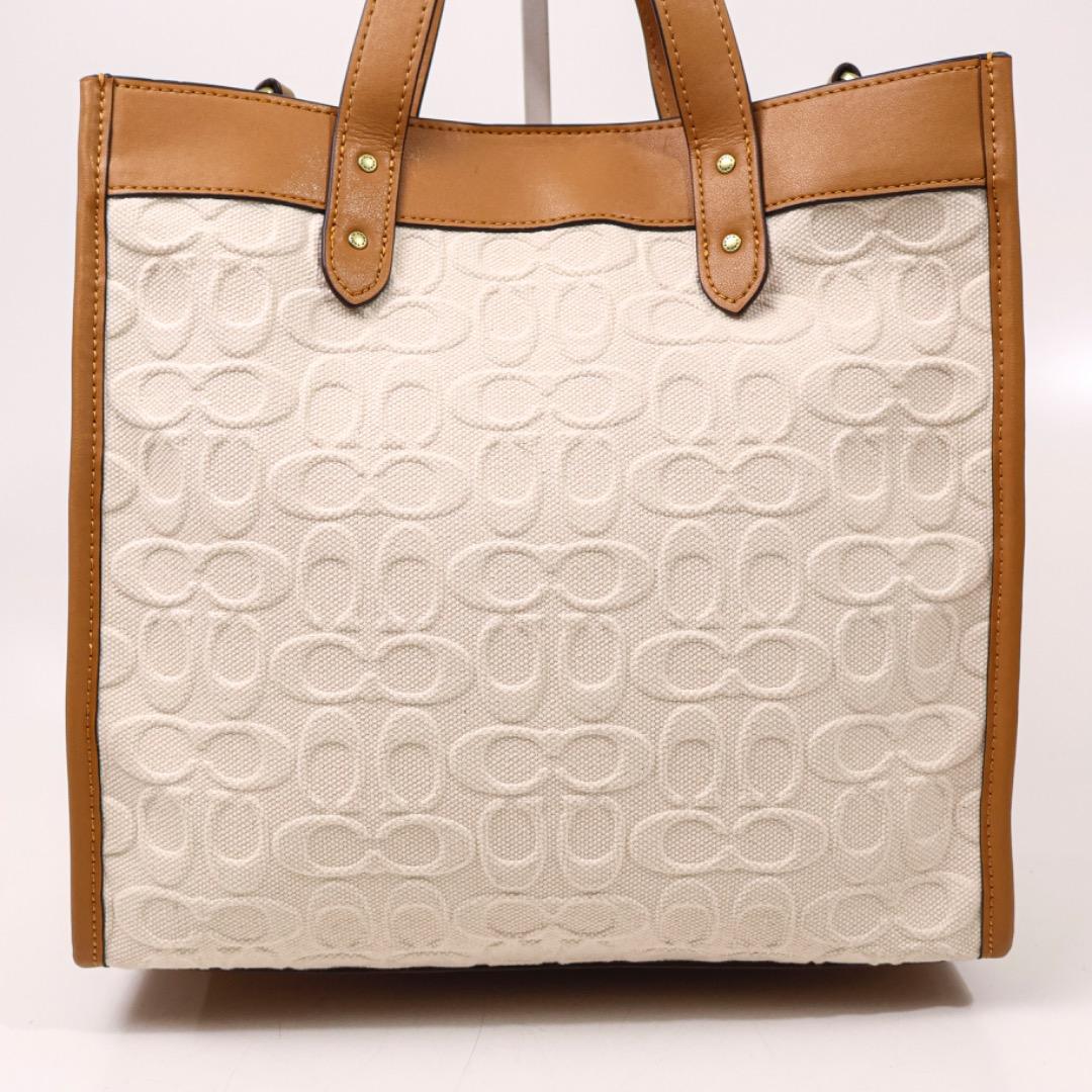 H3705-24コーチ　フィールドトート　シグネチャーハンドバッグ　ポーチ付