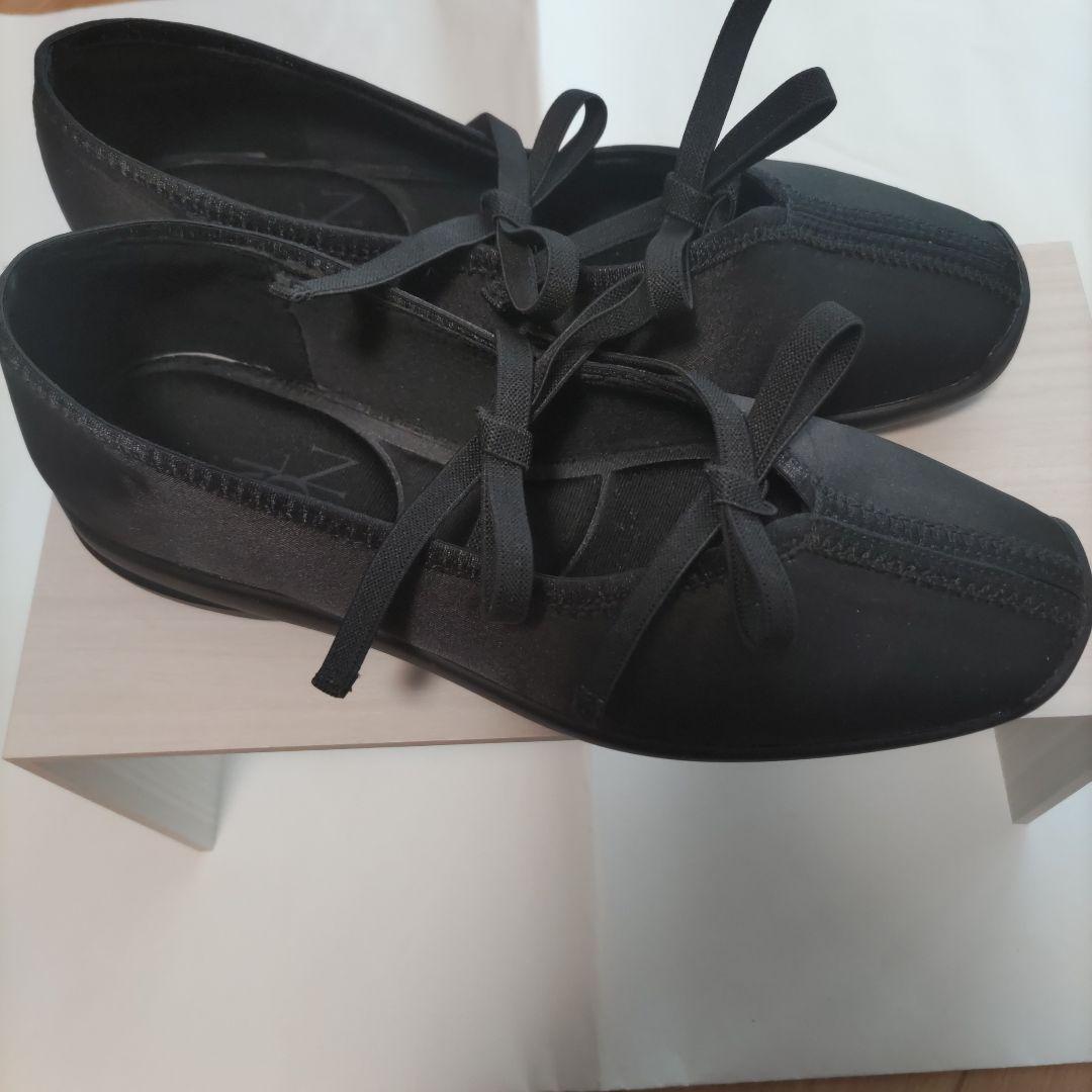 お値下げ　[美品] ルタロンLE TALON Lリボンシューズ 23.5cm黒