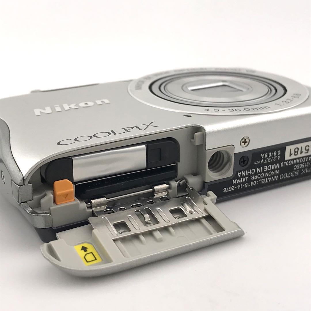 実写美⭕️良品【動作確認済】Nikon COOLPIX S3700 シルバー