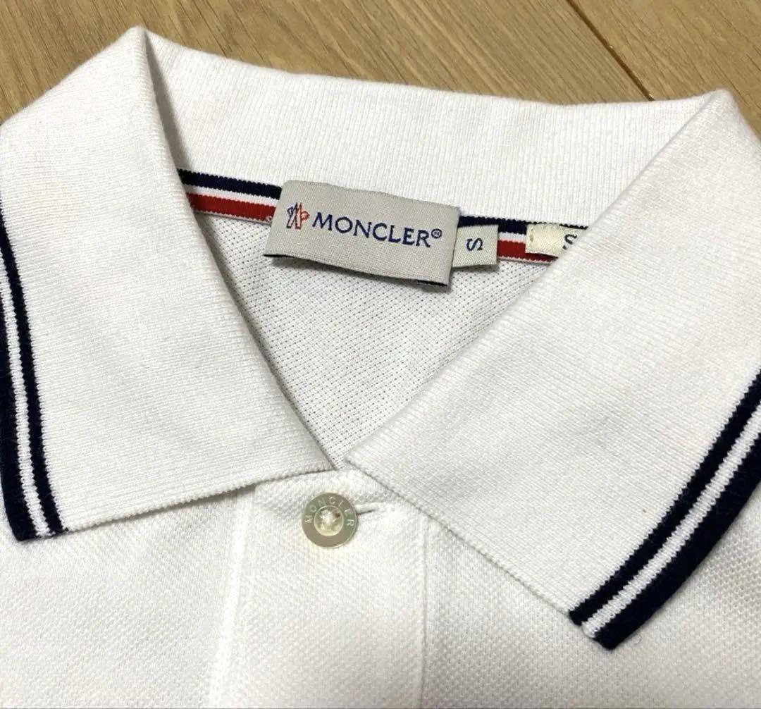 MONCLER ホワイト ポロシャツ Sサイズ